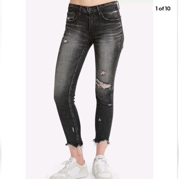 Moussy Vintage Glendele Distressed Ankle Denim - Picture 1 of 14